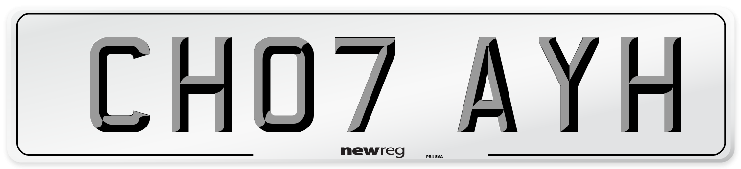 CH07 AYH Number Plate from New Reg